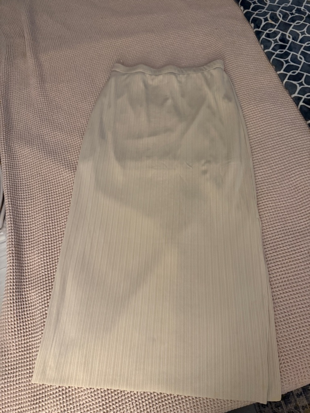 Classic Cream Pleated Midi Skirt